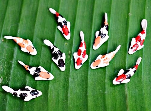 Miniatura 2 de 10 Mezcla Colorida Koi Fish Animal Figurine Jardín Exhibición Decoración Mínima