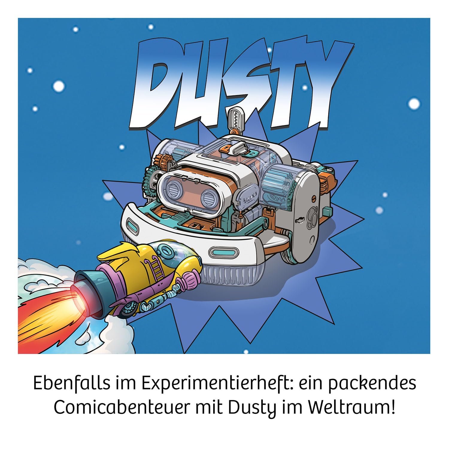 KOSMOS 621322 Dusty - Dein saugstarker Robo-Helfer, Staubsaugerroboter für Kinder, Experimentierkasten ab 8 Jahre
