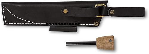 Miniatura 9 de BPS Knives - Cuchillo de cinturón marrón con acero al fuego funda de cuero para cuchillo de hoja fija con iniciador de fuego para exteriores caza