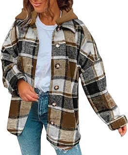 Baiomawzh Fleece Jacket Women's Thin Lightweight Polar Fleece Jacket Plush Jacket with Pockets Loose Lightweight Transition Jacket Autumn Winter Jacket Warm Lined Parka Large Sizes Wool Coats Coat
