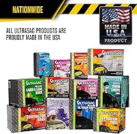 Vista 6 de Ultrasac Heavy Duty Contractor Bags (VALUE 50 PACK/w TIES), 42 Gallon, 32.75" X 47" - 3 MIL Thick Large Black Industrial Garbage Trashbags for