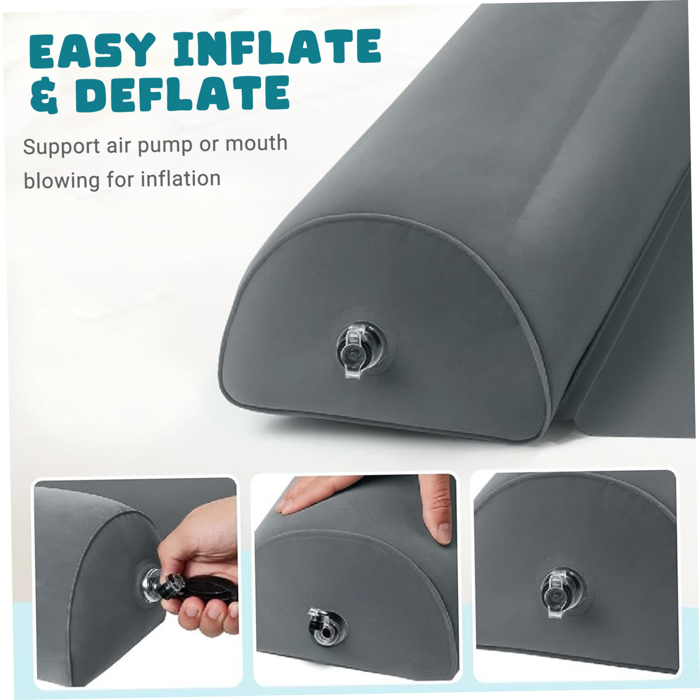 Sponde per letto gonfiabili da 2 pezzi Paraurti per lettino portatili ideali per i viaggi Paraurti per culla facile da installare ideale per le vacanze Grigio