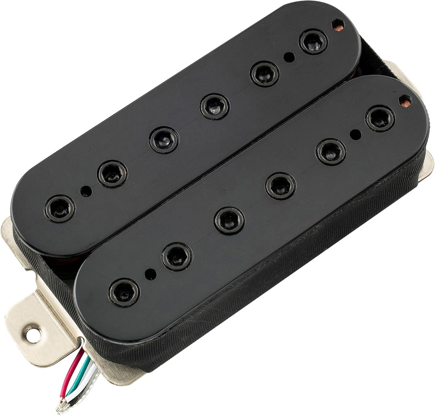Musiclily Pro HH-HEXA Alnico 5 Uncovered Adjustable Hexagonal Poles Humbucker Neck Bridge Pickups Set 7.8K/16K for Electric Guitar, Black