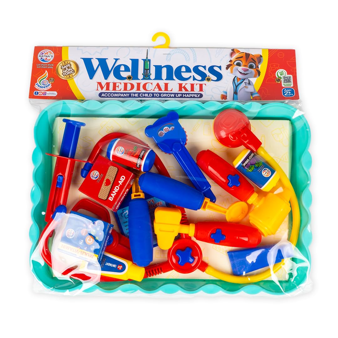 Ratnas Wellness Medical Kit with 15 Medical Instruments & Accessories | Doctor Set Pretend Play | A Perfect Role Play Toy Set for Kids 2+ Years (B0CT8ZNQDL) Amazon Price History, Amazon Price Tracker
