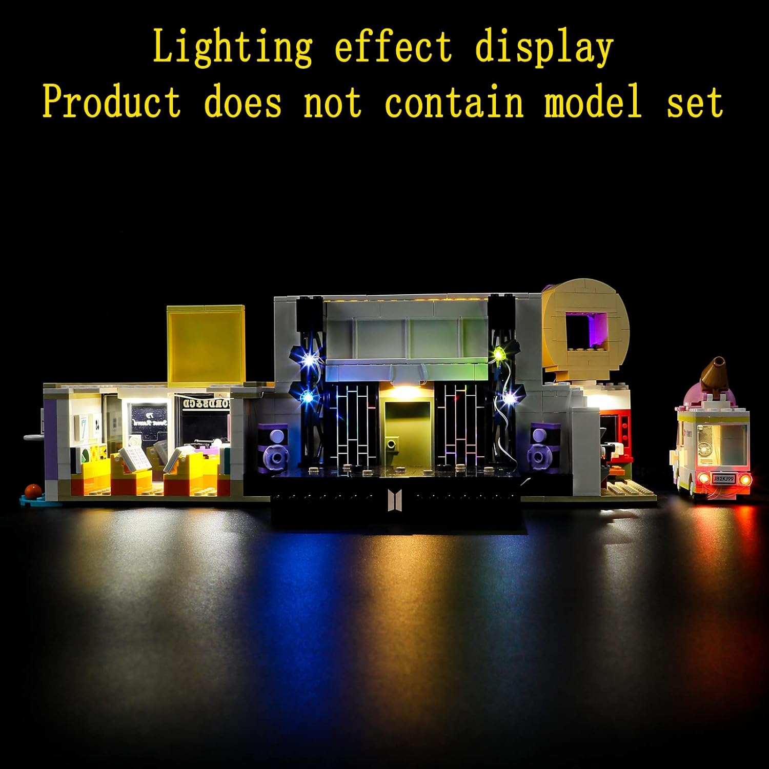 GEAMENT LED Light Kit Compatible with Lego BTS Dynamite - for Ideas 21339 Model Set (Model Set Not Included)
