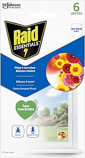 Raid Essentials Piege À Mouches Et Mouches À Fruits - Sticker Fenêtre - Forme Soleil Levant - 2 unités
