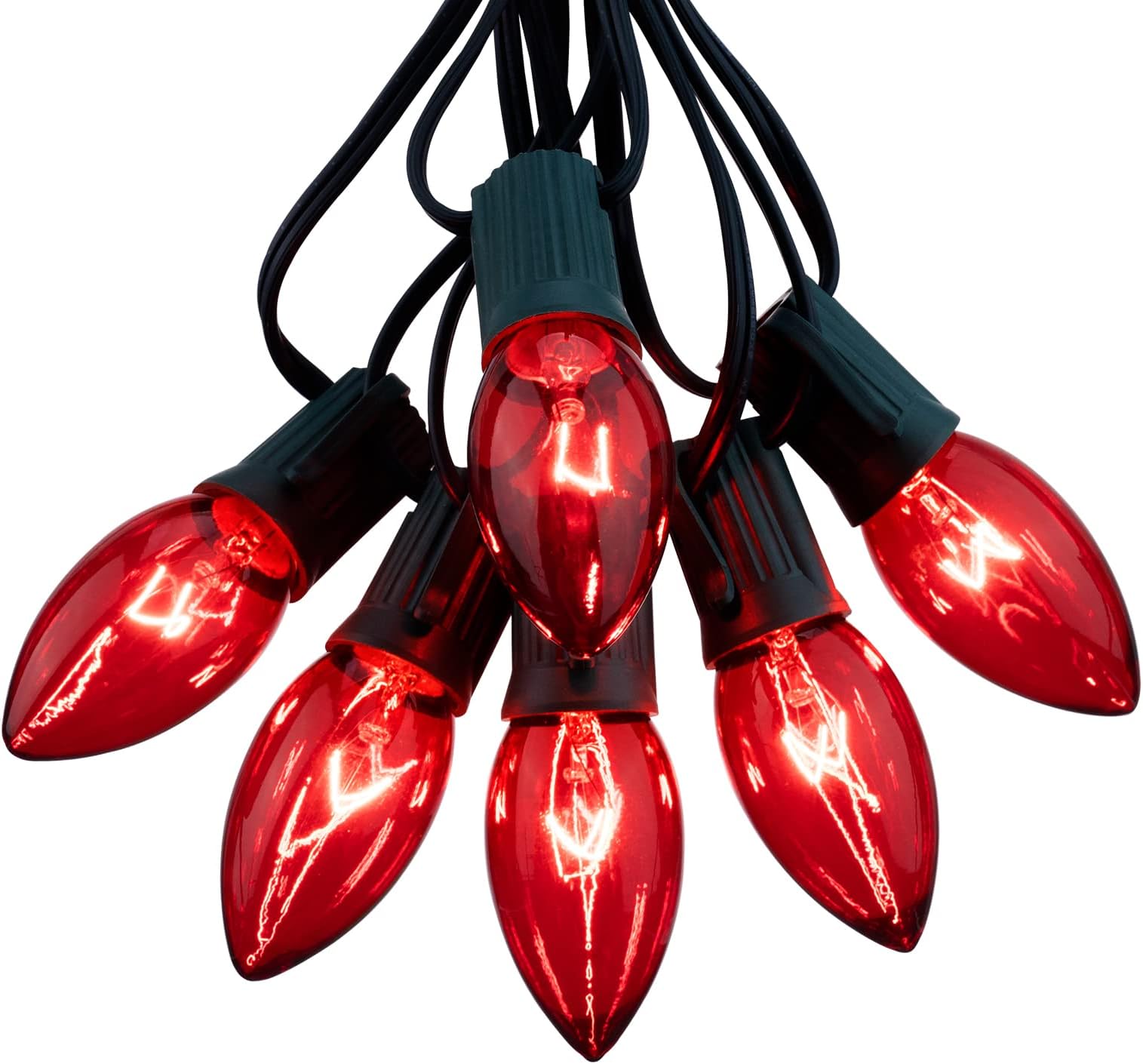 Aeiniwer Holiday Pride Old Fashioned Ceramic C9 Lights 25 Screwin