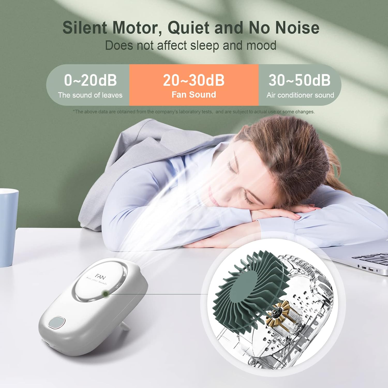 Portable Neck Fan, Hanging Neck Fan Hands Free with Adjustable Lanyard and Bracket, USB Rechargeable Bladeless Mini Fans Portable, 3 Speeds for Women Kids Outdoor Travel - Image 6