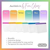 Vista 5 de MUMI Piccolo Bolsas reutilizables con cremallera, juego de 3 bolsas de silicona con cierre hermético Bolsas reutilizables con cierre hermético