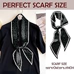 Tête de cheveux écharpe soie Feeling long satin cou écharpes satin pour sac à main mignon esthétique décoration femmes filles 59 * 6.7”