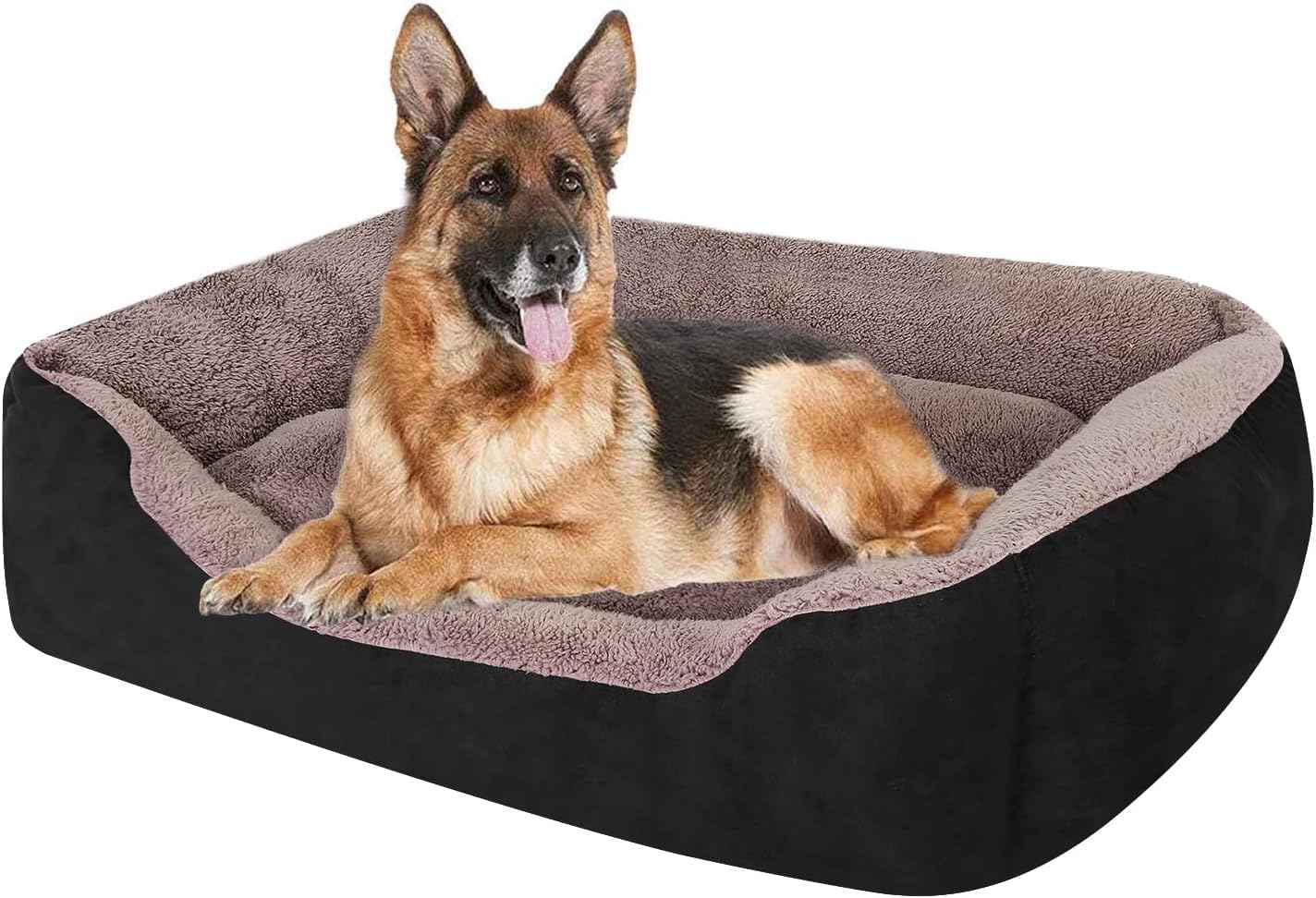PUPPBUDD – Camas para perros grandes, cama rectangular lavable