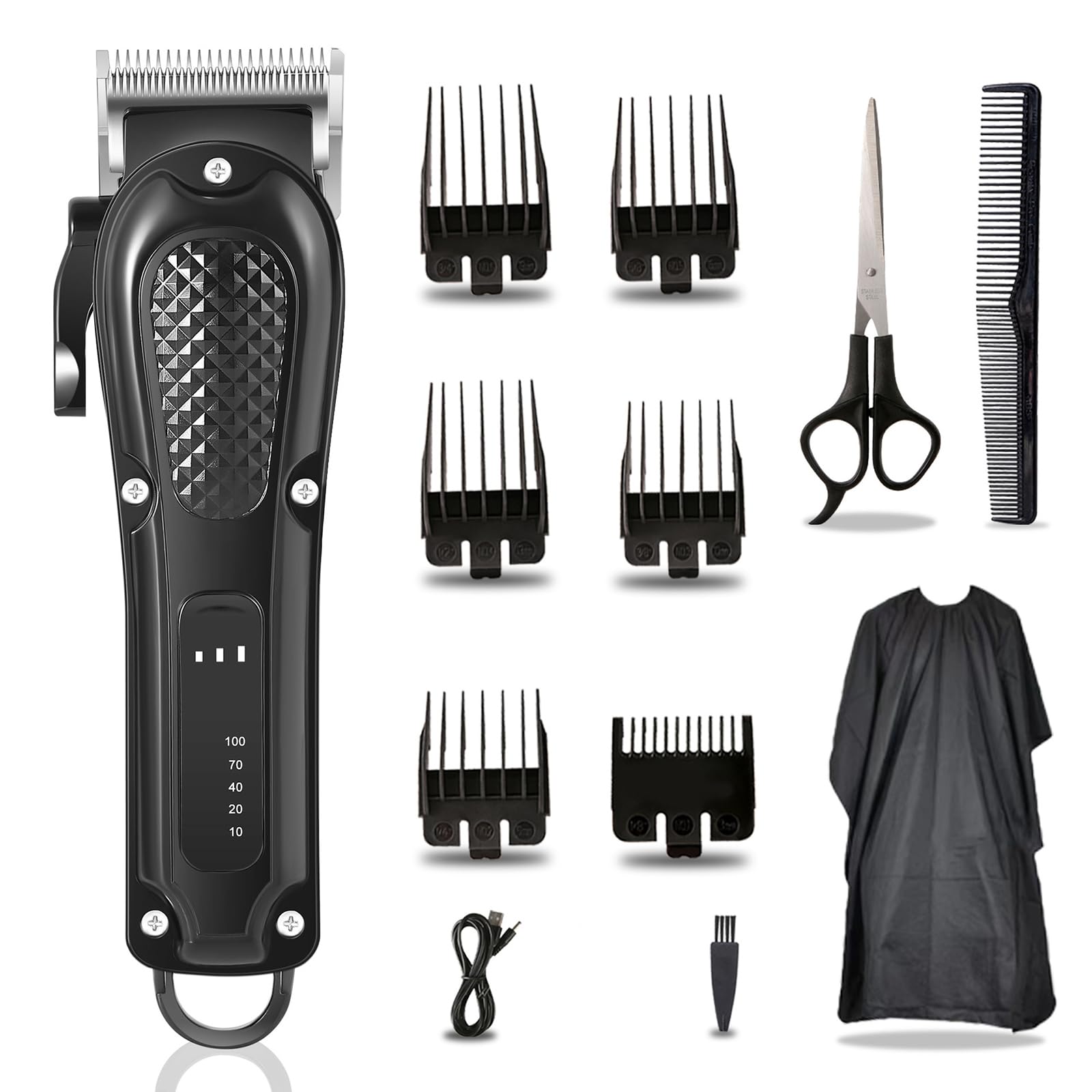 SPNOR Hair Clippers for Men Professional - Cordless&Corded Barber Clippers for Hair Cutting & Grooming Rechargeable Beard Trimmer