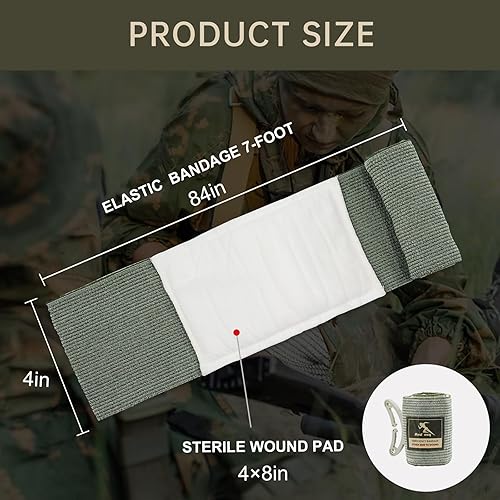 Miniatura 2 de Vendaje de emergencia de estilo israelí, dispositivo multifuncional de primeros auxilios de compresión para heridas de trauma, para disparos de