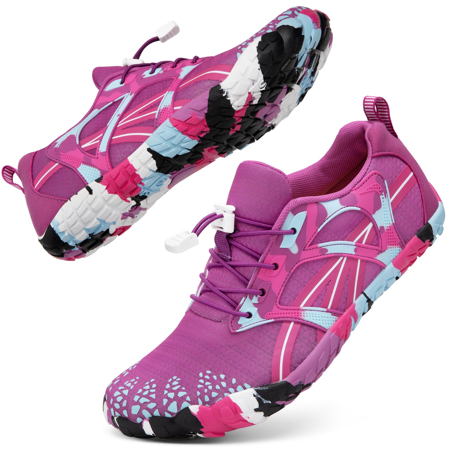 ATHMILE Barefoot Shoes Women Water Shoes Wide Toe Non-Slip Aqua Beach Quick-Dry for Swim Kayak Lake Pool River Hiking Surfing Boating Fishing Diving