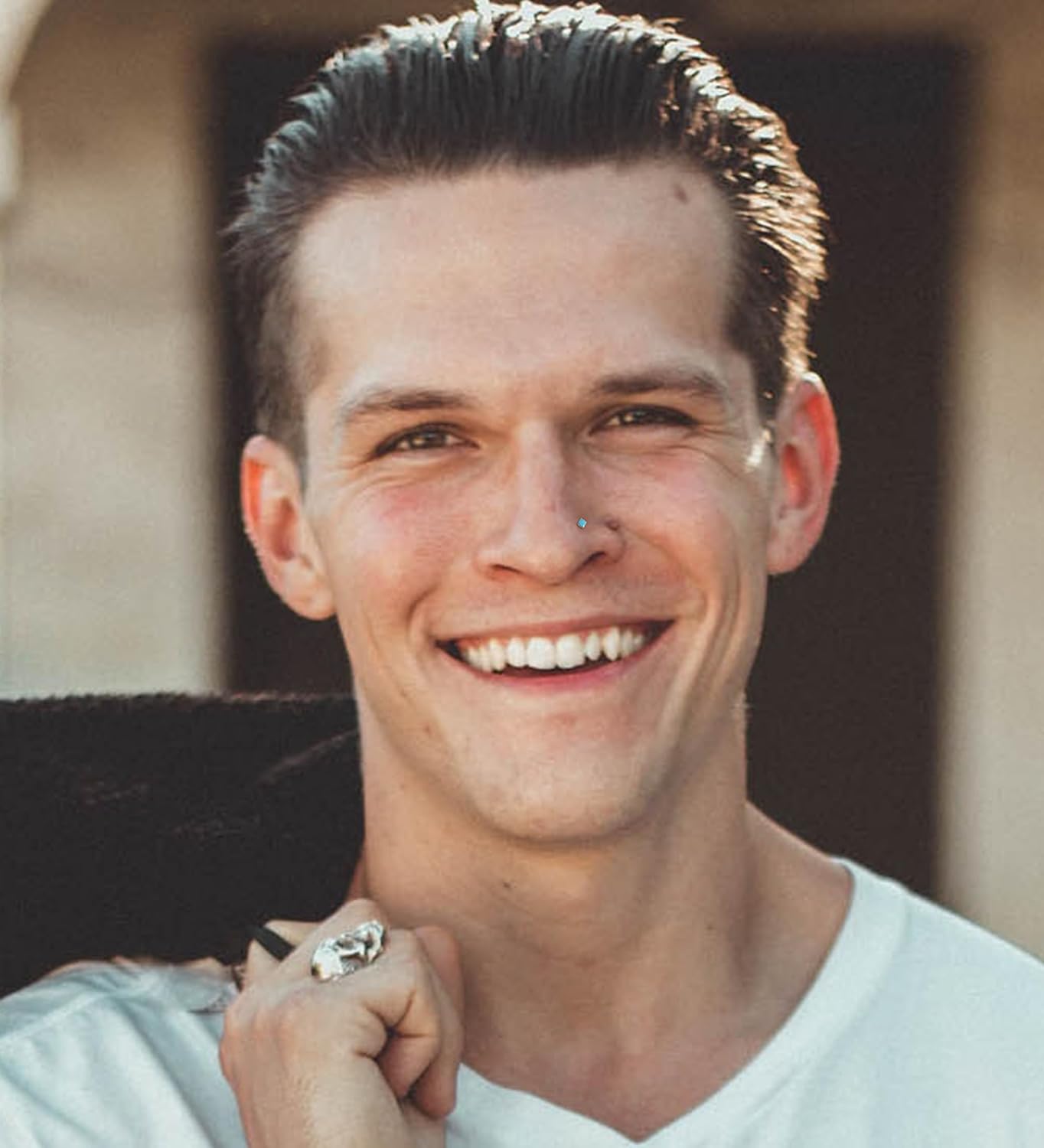 Turquoise Nose Rings Studs for Women Men 20G L Shaped Nose Studs Hypoallergenic Surgical Steel Nose rings Labret Lip Nose Piercing Jewelry - Image 6