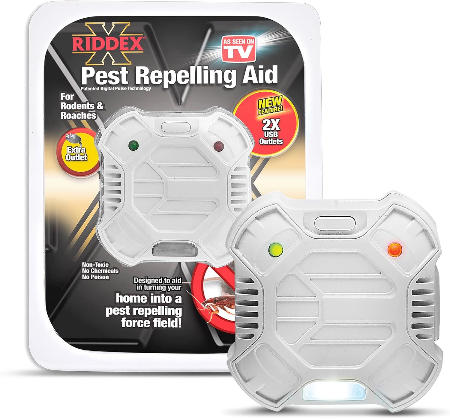 Riddex X Plus Insect Repellent Plug in, Mouse Deterrent
