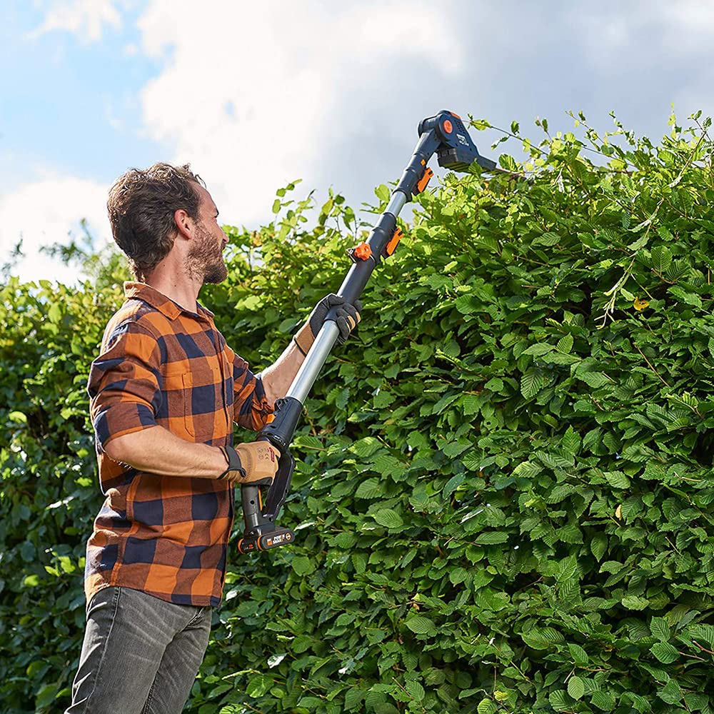 WORX WG252E Cortasetos Pértiga Telescópica 45cm 20V 2Ah PowerShare