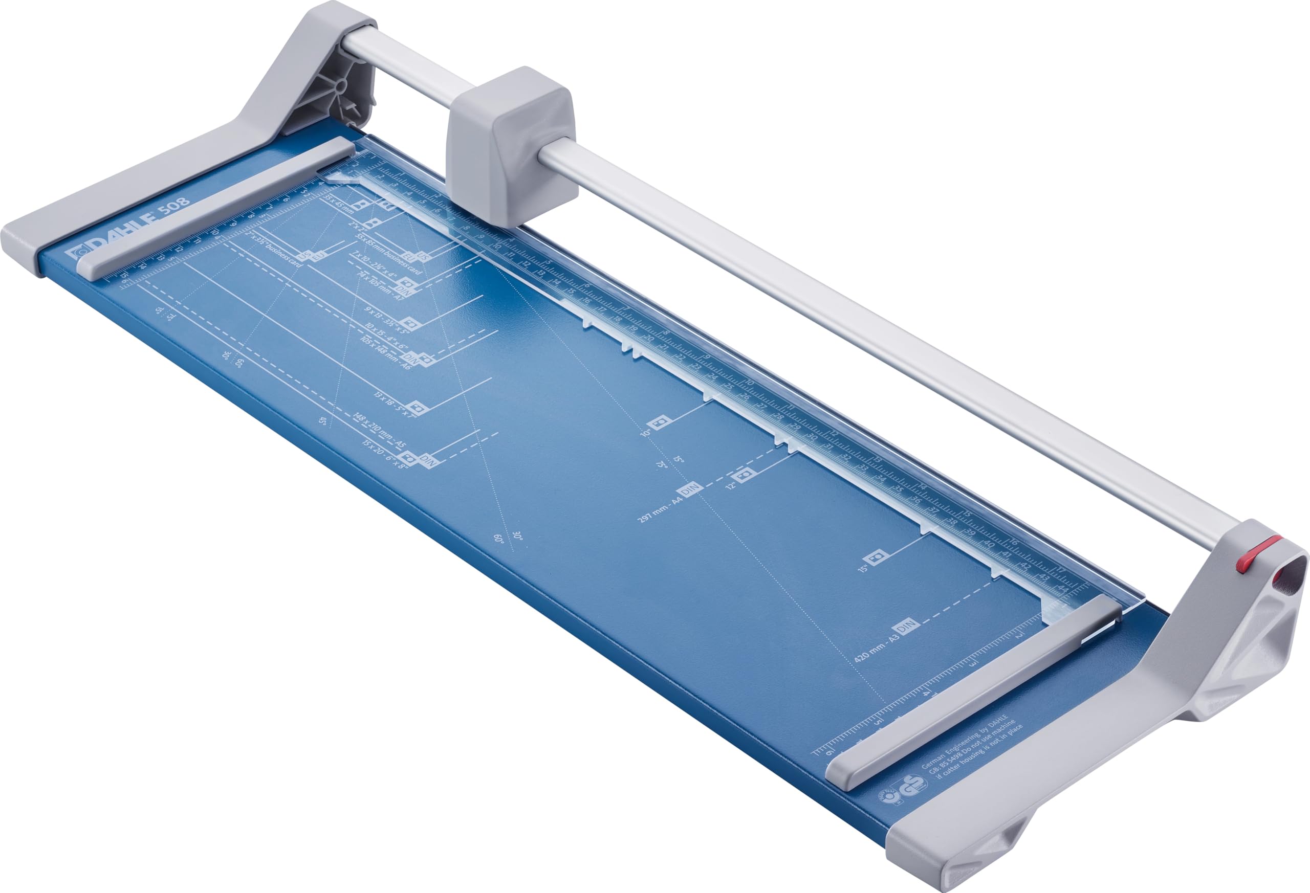 Dahle508 DIN A3 Self-Sharpening Paper Trimmer Guillotine with Safety Cutting Protection, Blue