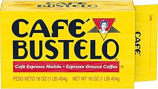 Café Bustelo Espresso Dark Roast Ground Coffee Brick, 16 Ounces (Pack of 12)