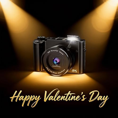 Miniatura 2 de Cámara digital 4K para fotografía y vlogging, cámara de video de YouTube compacta de enfoque automático de 64 MP con lente dual IPS de 3 pulgadas,