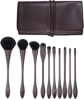 Makeup Brush Set of 10 Makeup Brushes, Wood G...