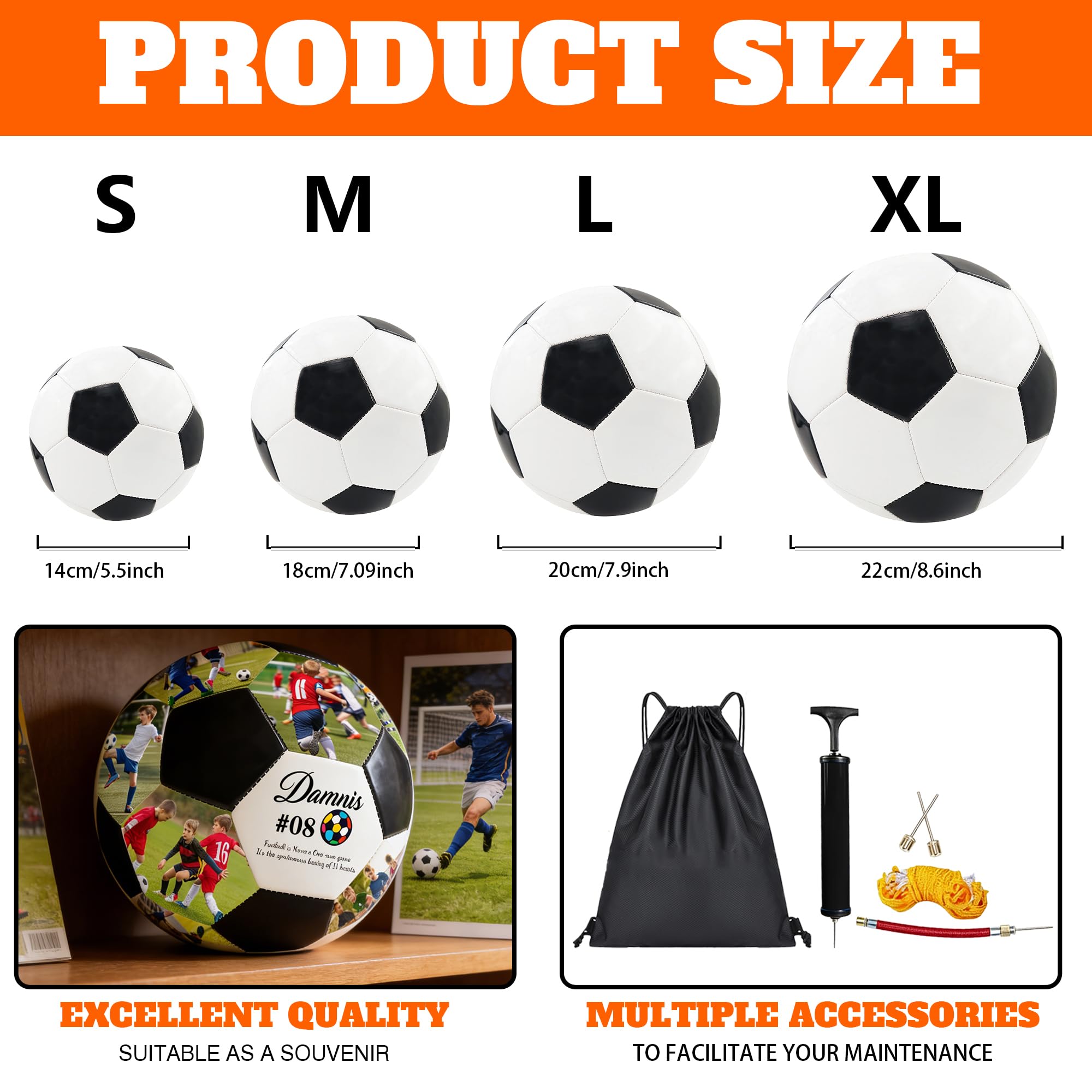 Pallone da Calcio Personalizzato con Nome e Foto - Regalo per Uomo, Papà, Fidanzato - Compleanno, Natale, Anniversario - Allenatore, Sportivo, Tifoso