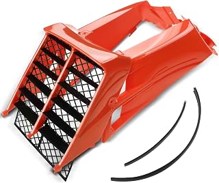 A-Premium Orange Plastic Gas Tank Side Covers with Grill Compatible with Yamaha Banshee 350 1987-2006 2-PC Set