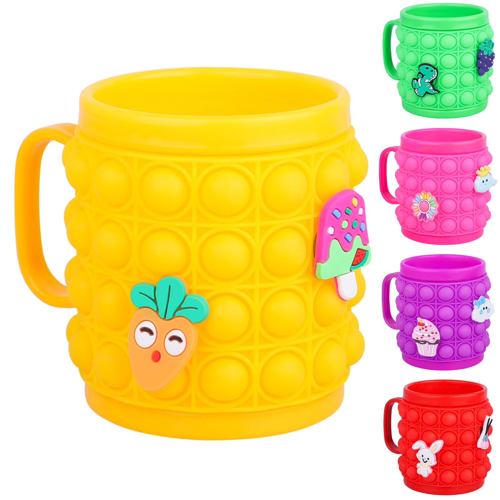 Alomois Cartoon Mugs for Teen, Birthday Gifts for Teen Birthday Party Favors Supplies Decor - One Piece (Yellow)