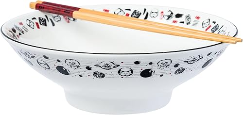 Miniatura 211 de Silver Buffalo - Cuenco con palillos para arroz, fideos o ramen, de cerámica, modelo Hogwarts Railways con escudo, de Harry Potter, apto