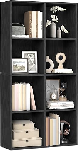 Miniatura 15 de VASAGLE Juego de 2 estanterías, estanterías, 5 compartimentos, estantes independientes y organizadores de cubos, estantes de exhibición para Blanco