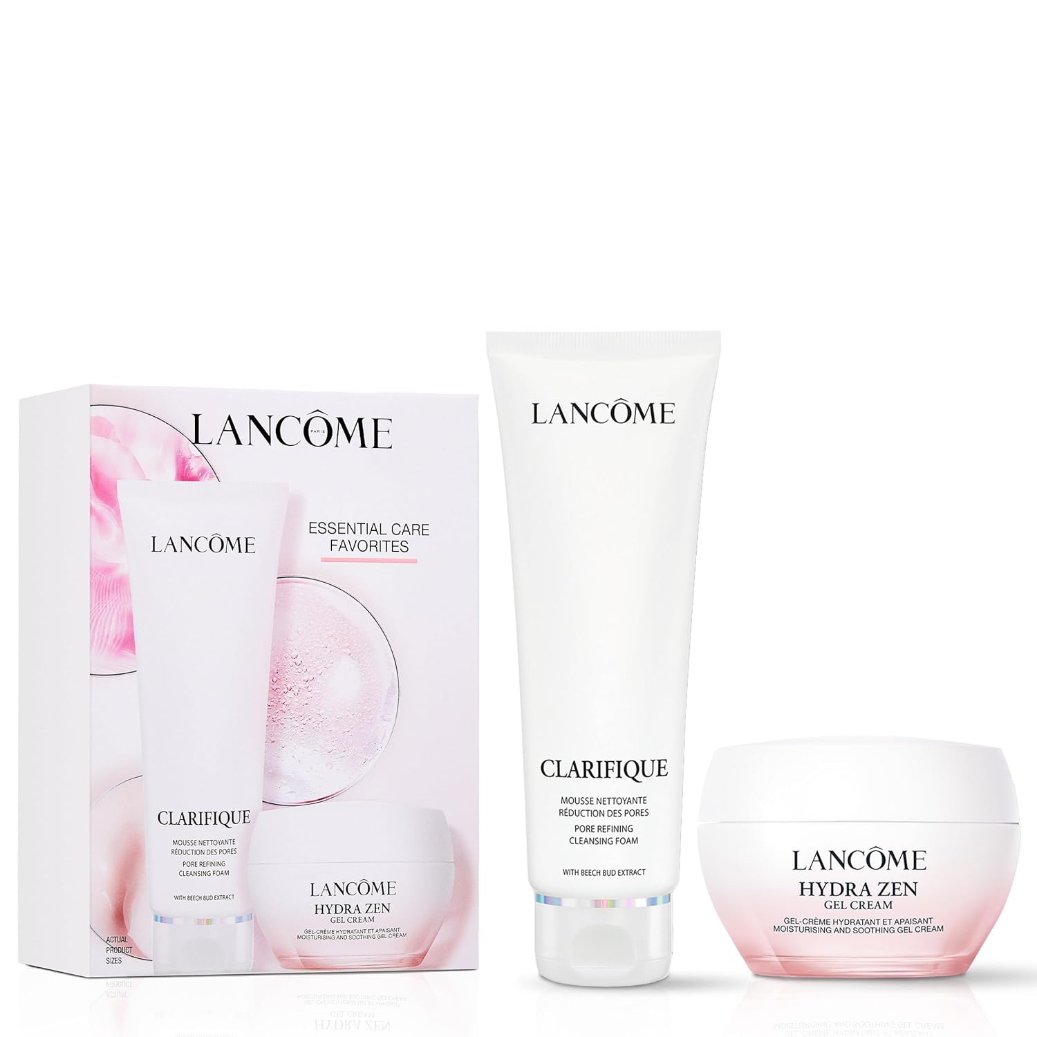 Lancôme Clarifique & Hydra Zen Skin Care Set – Limited Edition – Clarifique Gentle Pore Refining Cleansing Foam 4.2 fl. oz. & Hydra Zen Gel Cream 1.0 fl. oz. – Hydrating, All Skin Types