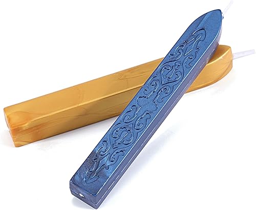 Miniatura 5 de Yoption 12 varillas de cera de sellado con mechas, colores mezclados metálicos antiguos, tótem de fuego, manuscrito, cera de sellado para sello de