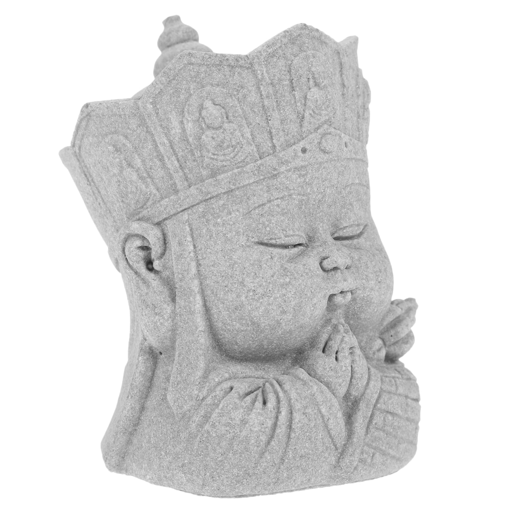 VANZACK 3piezas Estatua De Buda De Arenisca para Acuario Decoración De Pecera Miniatura Figura De Buda para Paisajismo De Acuarios Adorno y Terrarios