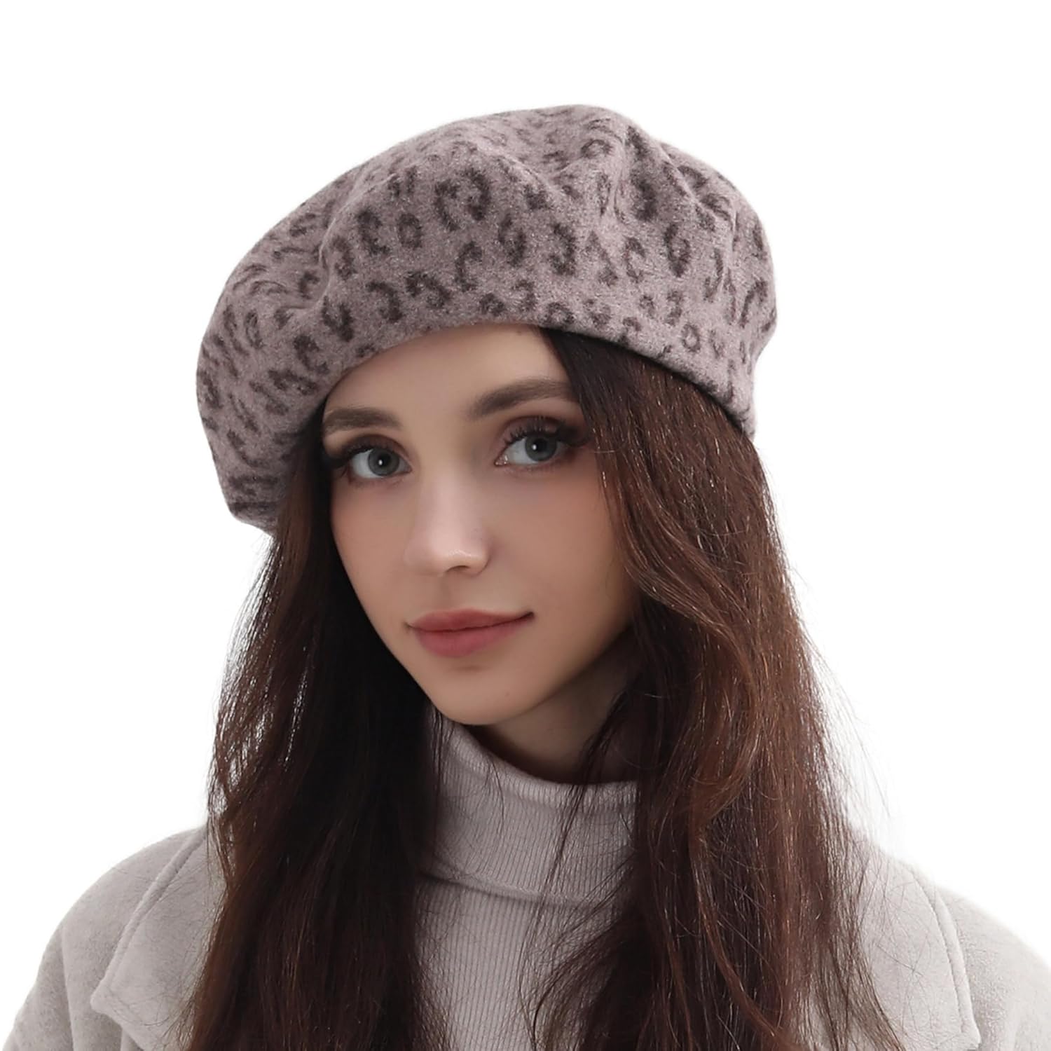 Classic Wool Leopard Beret Hats for Women Man Painter hat French Beret for Man Woman Warm Winter