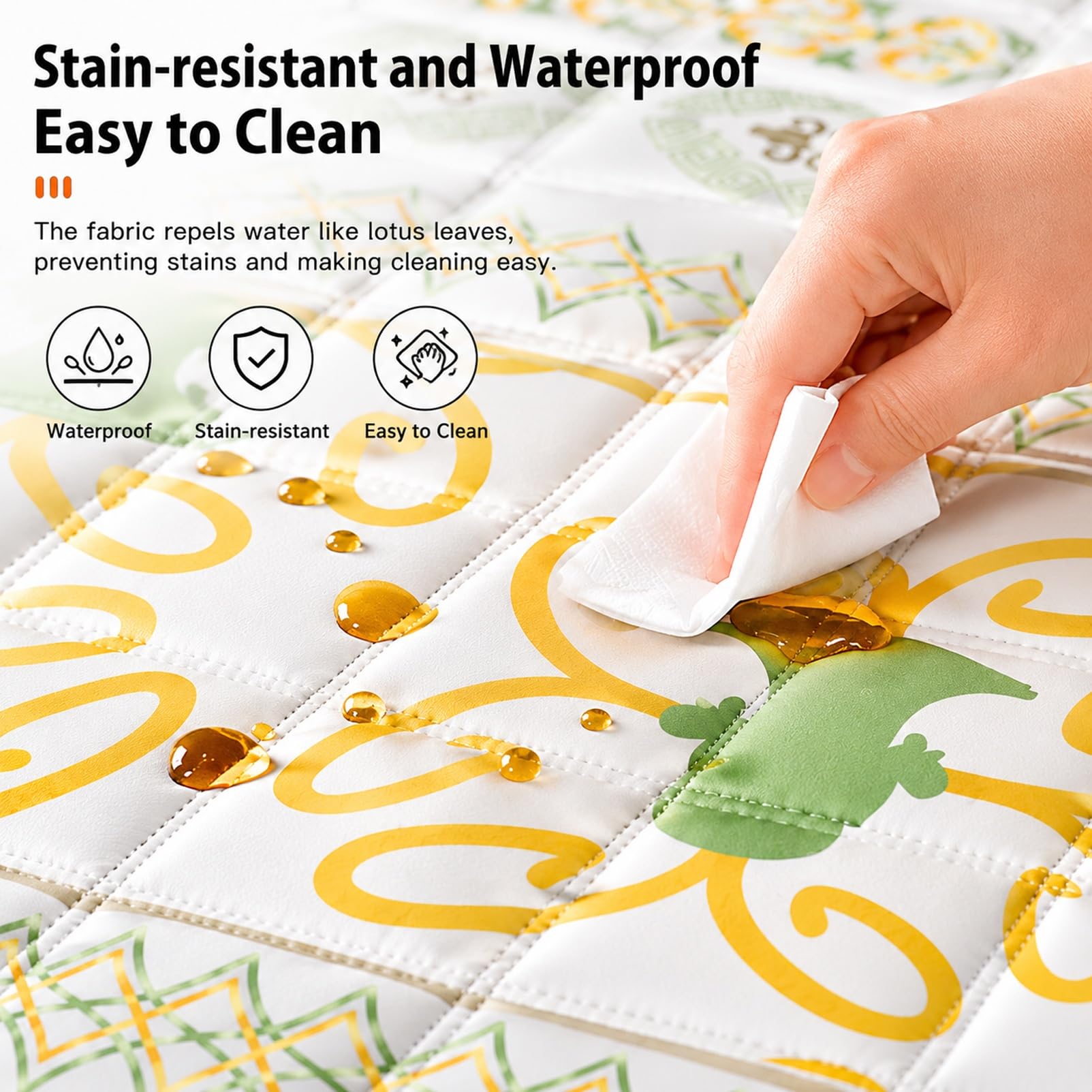 Coperta Picnic Outdoor Impermeabile Tappeto Camping Pieghevole Spiaggia | Struttura Trapuntata Multistrato Morbida, Base Resistente all’Acqua, Telo Portatile Spiaggia Parco(B)