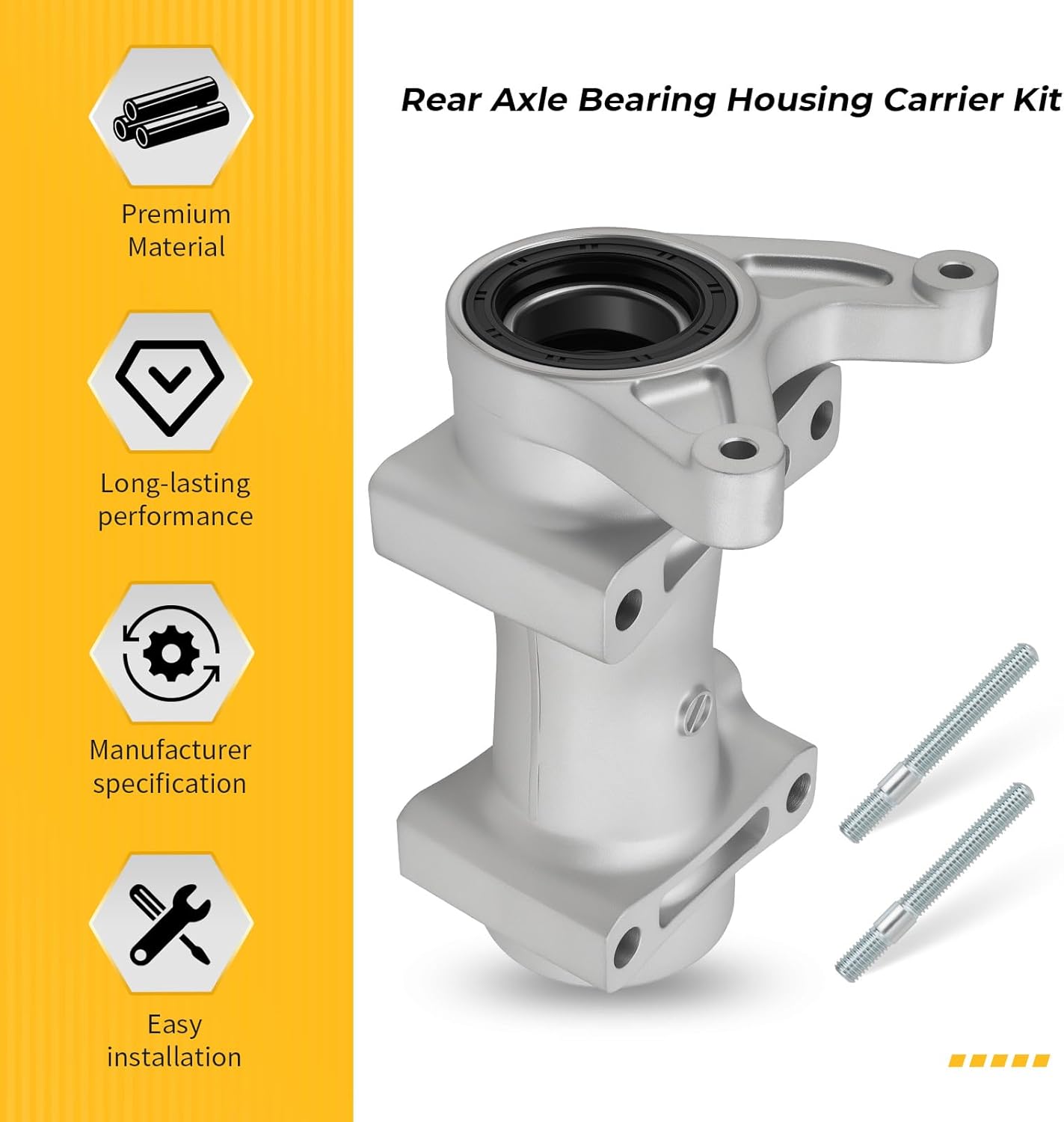 M MATI Rear Axle Bearing Housing Carrier Kit for Suzuki QuadSport 400 Z LT-Z400 LT-Z400Z 2003-2008 64715-07G0V 64731-07G00