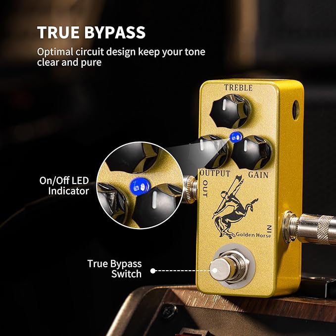 Pedal De Efectos Camola Golden Horse Overdrive Boost para Gu miniatura 4