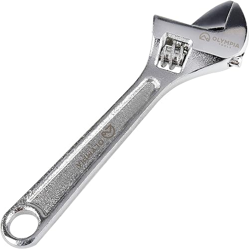 Vista 35 de Olympia Tools Llave ajustable de 15 pulgadas, acero forjado de alta resistencia, cromado, mandíbulas mecanizadas de precisión, resistente a