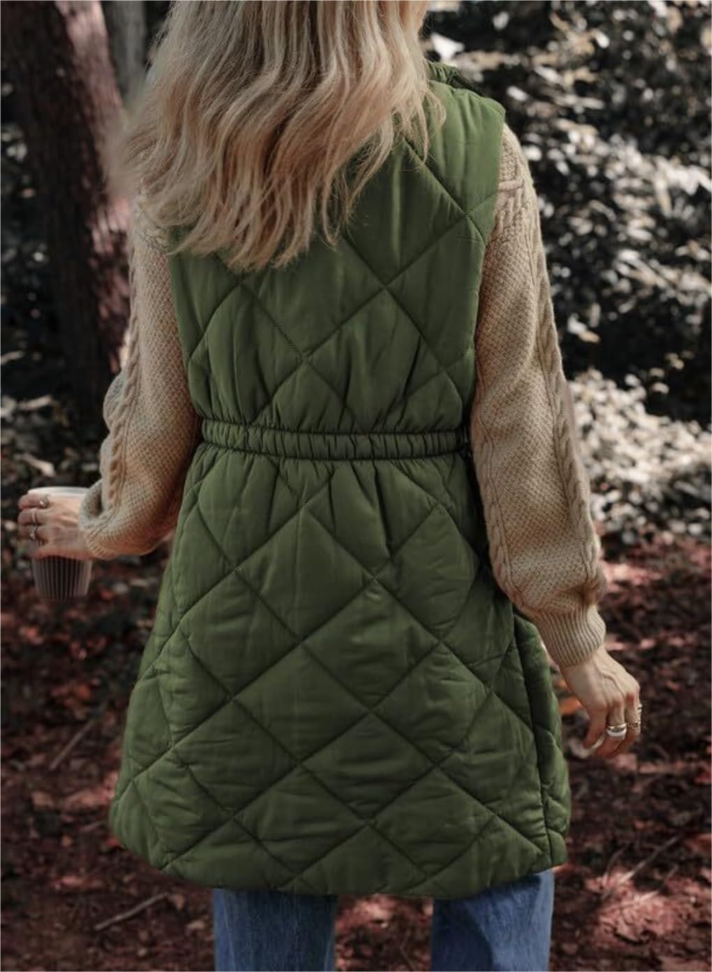Giubbotto Smanicato Invernale Giacca Invernale Da Donna Trapuntata Con Cerniera Casual, Gilet Trapuntato Senza Maniche, Giacca Calda Gilet Invernale