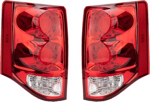 MiKaFex Conjunto de luz trasera lateral del conductor y del pasajero compatible con Dodge Grand Caravan 2011-2020 lámpara trasera LED trasera