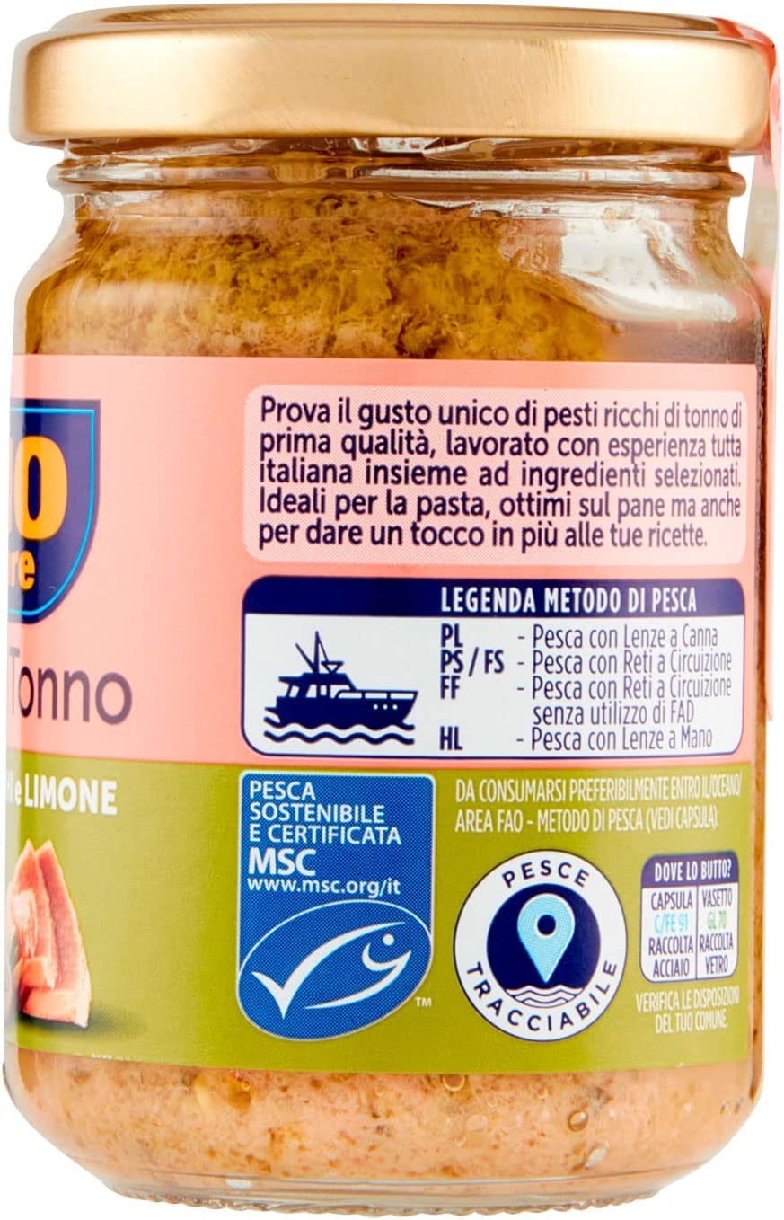 Rio Mare Pesto al Tonno con Pistacchi e Limone pesto au thon avec pistaches et citron 130 g