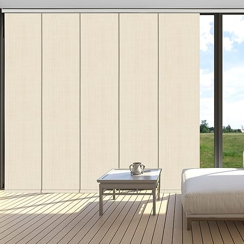 LETAU - Persianas sin cordones con riel, paneles deslizantes, 100% opacas, hechas a medida, persianas verticales para puertas corredizas, ventanas