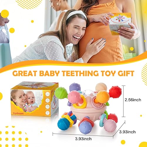 Miniatura 7 de Juguetes sensoriales para la dentición para bebés, mordedores Montessori, regalos para recién nacidos para bebés, niños y niñas de 0, 3, 6, 9, 12,