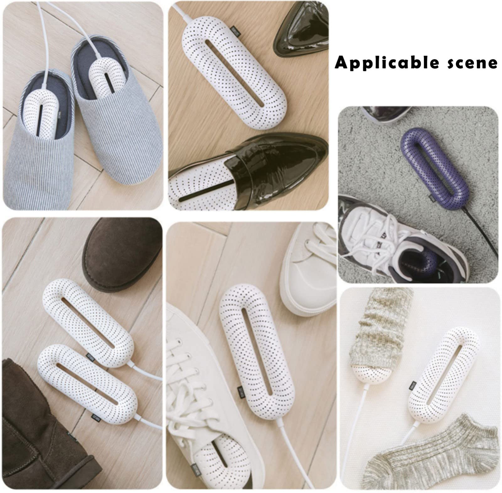 Asciuga Scarpe Elettricom Scaldascarponi, Scalda e asciuga Scarpe, Asciuga Stivali Essiccatore per Scarponi, Scarponi da Sci(Purple)