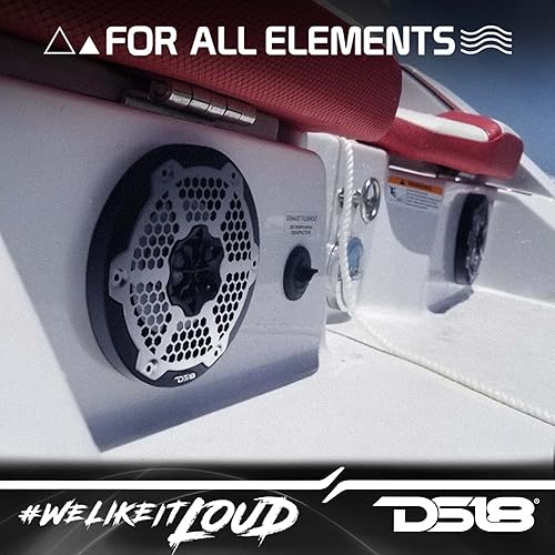 Miniatura 4 de DS18 Hydro NXL-6MBK - Par de altavoces coaxiales de rejilla de alta gama - Altavoz de automóvil de 2 vías con luces RGB integradas - Sistema de