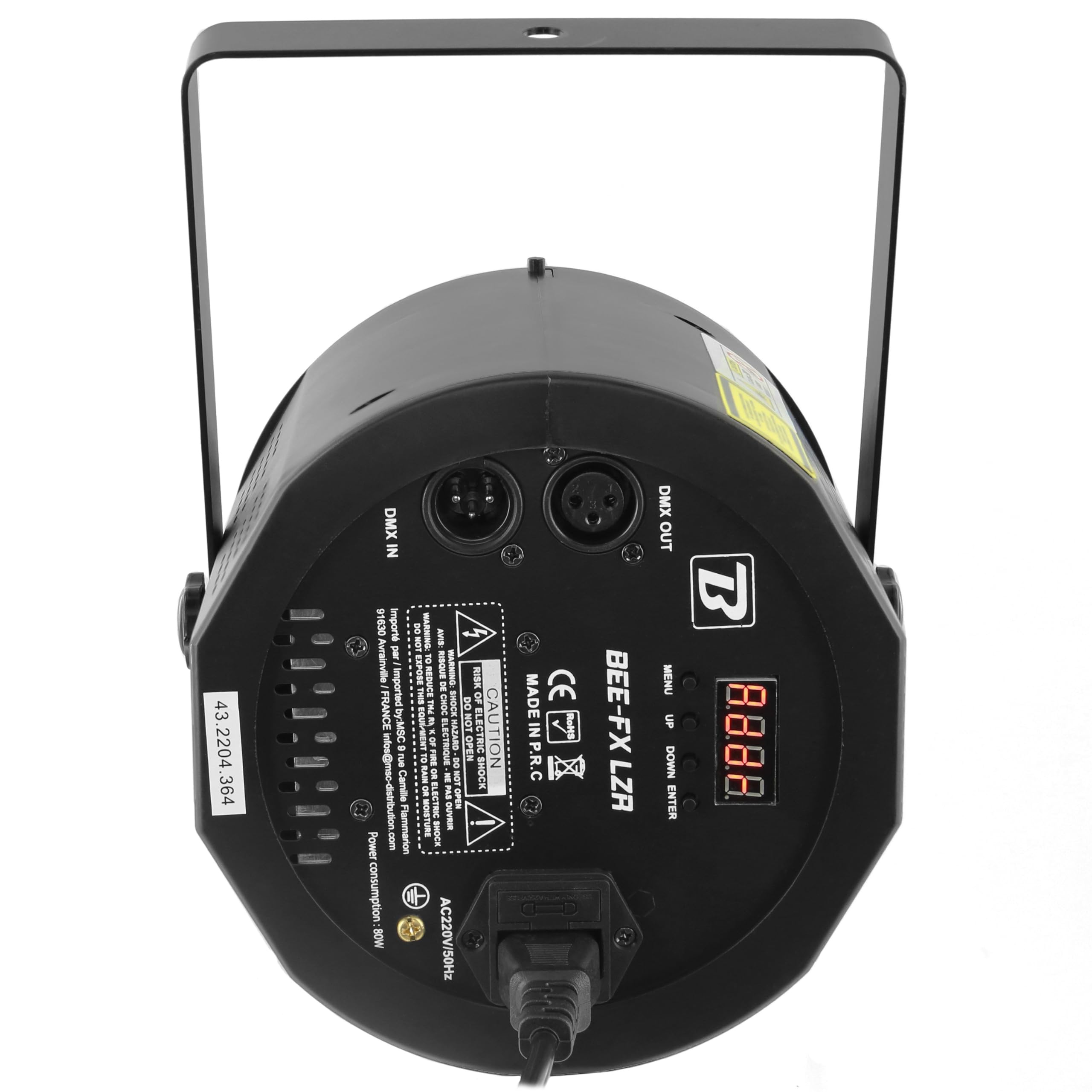 BoomTone DJ BEE-FX LZR 6 diod LED RGBW 10 W, 2 efekty w 1, zielona lampa sceniczna, LZR, automatyczne wykrywanie muzyki, tryb DMX, idealny na imprezę, Boże Narodzenie, wieczór, DJ, klub, taniec, ślub