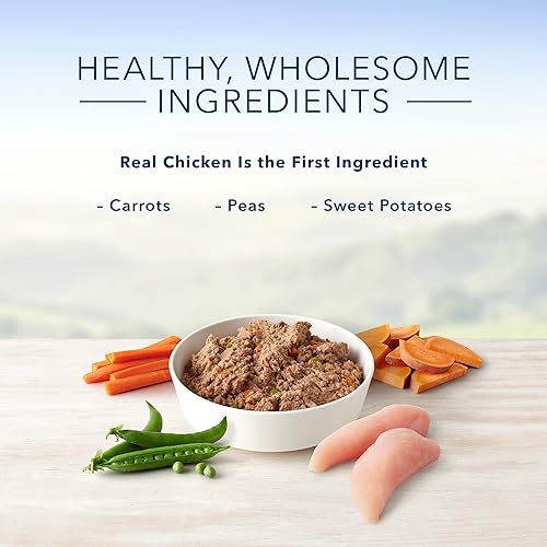 Miniatura 3 de Blue Buffalo Homestyle Recipe Alimento húmedo natural para perros mayores lata de pollo de 125 onzas paquete de 12