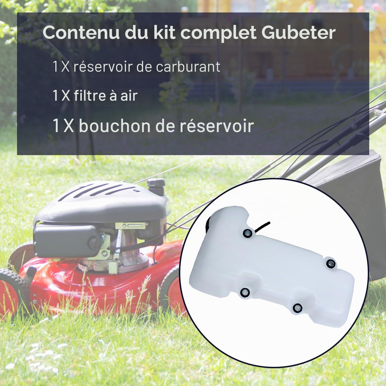 Kit de Réservoir à Carburant pour Stihl FS120, FS200, FS250, FS300, FS350, BT120C Tondeuse Accessoire, avec Filtre à Air et Bouchon de carburant, remplacement 41343500400