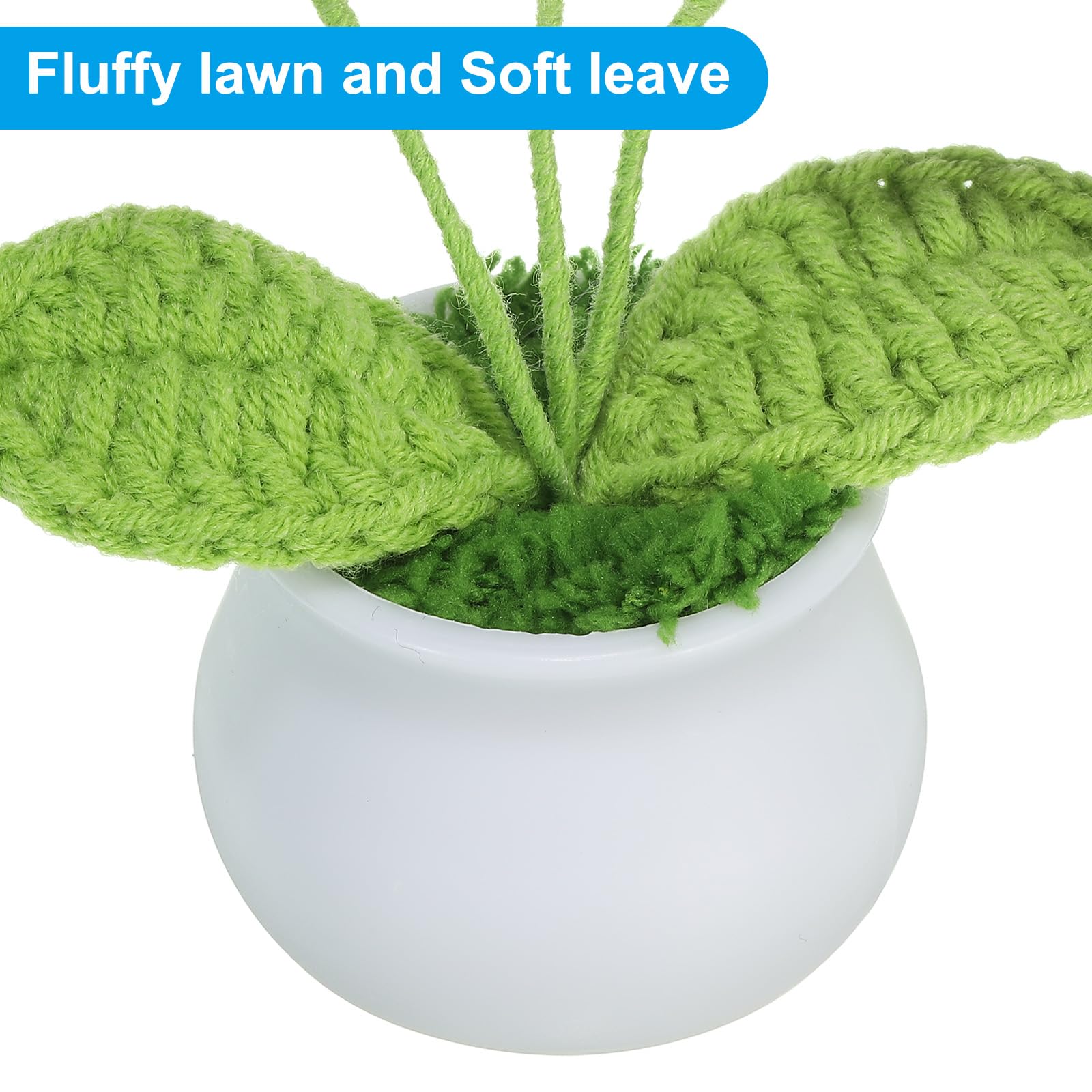 PATIKIL Crochet Flowers Potted - Image 3
