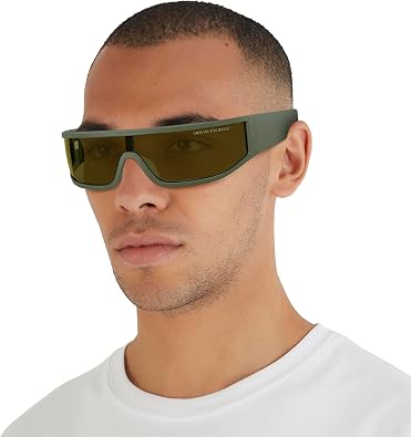 Armani Exchange mens Ax4153su Universal Fit Rectangular Sunglasses